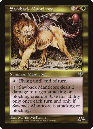 Sawback Manticore [Mirage] | Jomio and Rueliete's Cards and Comics
