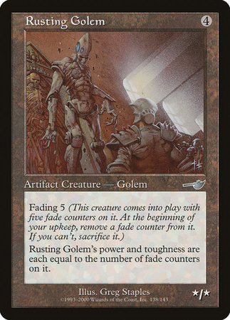 Rusting Golem [Nemesis] | Jomio and Rueliete's Cards and Comics