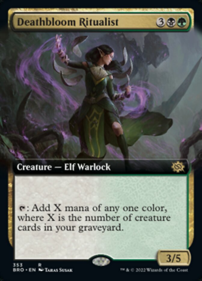 Deathbloom Ritualist (Extended Art) [The Brothers' War] | Jomio and Rueliete's Cards and Comics