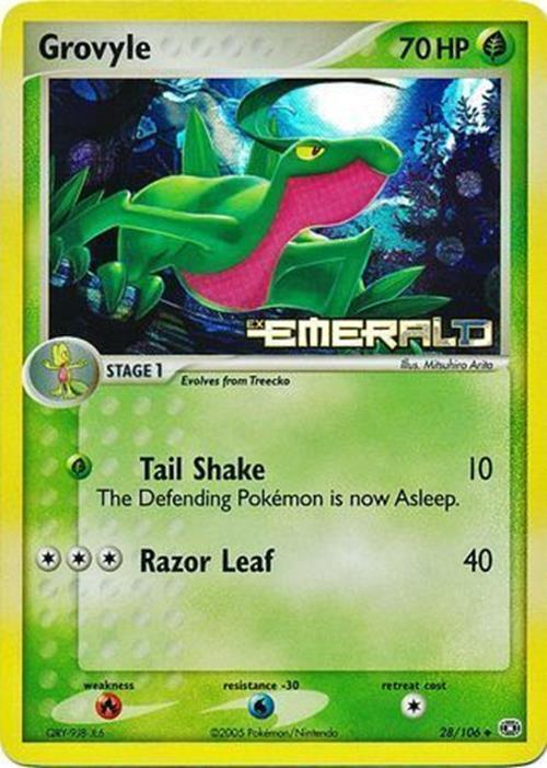 Grovyle (28/106) (Stamped) [EX: Emerald] | Jomio and Rueliete's Cards and Comics