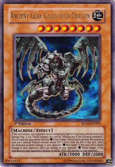 Ancient Gear Gadjiltron Dragon [SD10-EN001] Ultra Rare | Jomio and Rueliete's Cards and Comics