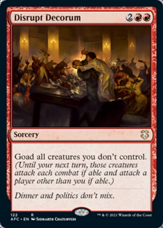 Disrupt Decorum [Dungeons & Dragons: Adventures in the Forgotten Realms Commander] | Jomio and Rueliete's Cards and Comics