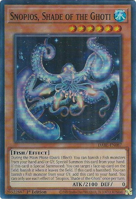 Snopios, Shade of the Ghoti [DABL-EN087] Super Rare | Jomio and Rueliete's Cards and Comics