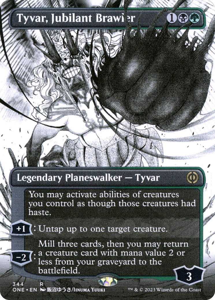 Tyvar, Jubilant Brawler (Borderless Manga) [Phyrexia: All Will Be One] | Jomio and Rueliete's Cards and Comics