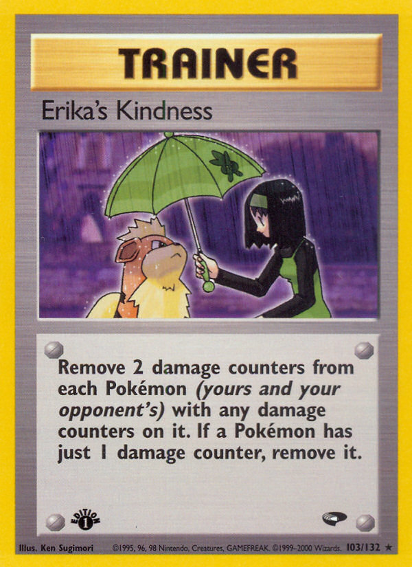 Erika's Kindness (103/132) [Gym Challenge 1st Edition] | Jomio and Rueliete's Cards and Comics
