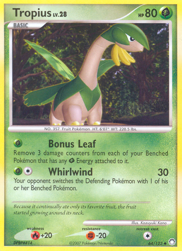 Tropius (64/123) [Diamond & Pearl: Mysterious Treasures] | Jomio and Rueliete's Cards and Comics