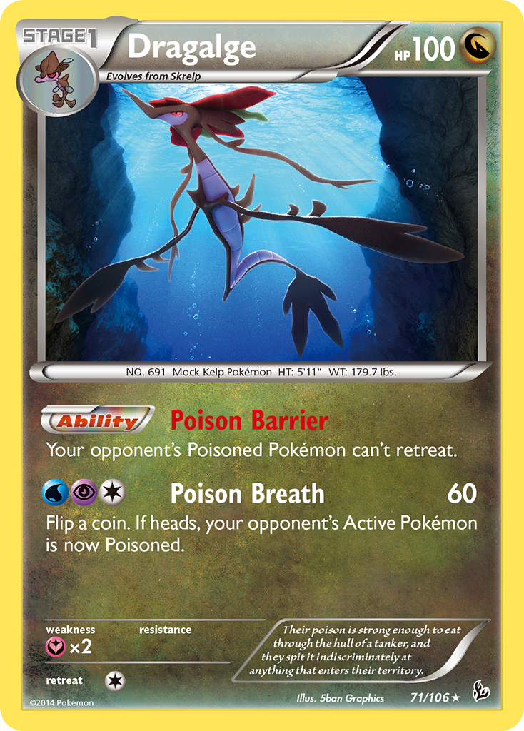 Dragalge (71/106) [XY: Flashfire] | Jomio and Rueliete's Cards and Comics