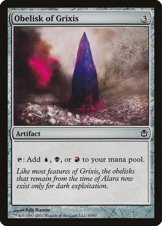 Obelisk of Grixis [Duel Decks: Ajani vs. Nicol Bolas] | Jomio and Rueliete's Cards and Comics
