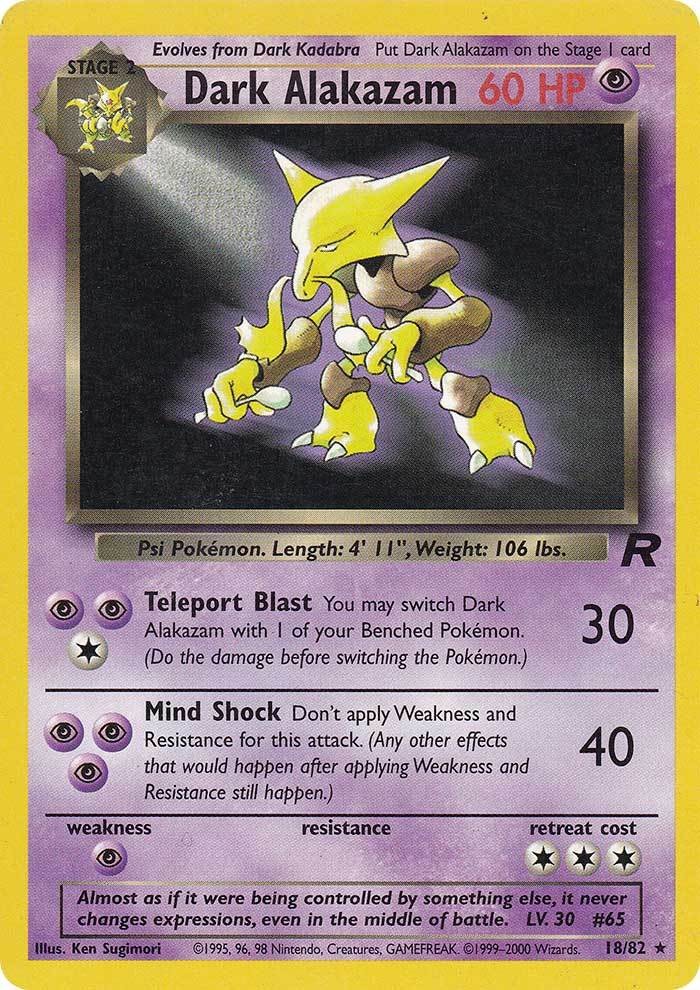 Dark Alakazam (18/82) [Team Rocket Unlimited] | Jomio and Rueliete's Cards and Comics
