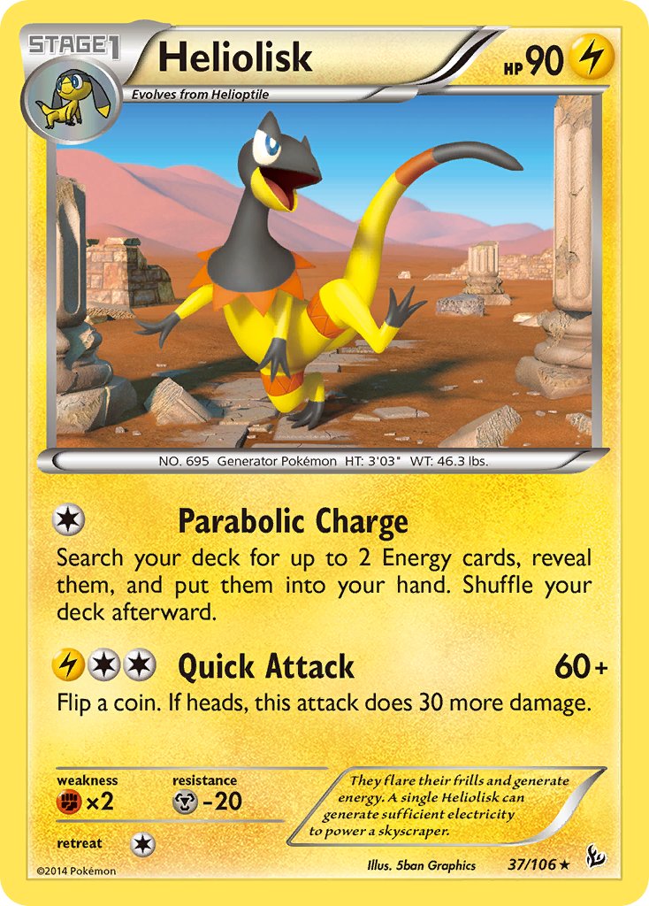 Heliolisk (37/106) (Theme Deck Exclusive) [XY: Flashfire] | Jomio and Rueliete's Cards and Comics