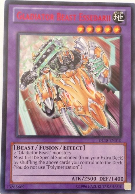 Gladiator Beast Essedarii (Red) [DL18-EN010] Rare | Jomio and Rueliete's Cards and Comics