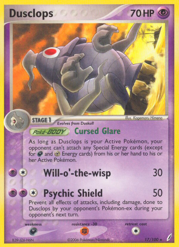 Dusclops (17/100) [EX: Crystal Guardians] | Jomio and Rueliete's Cards and Comics