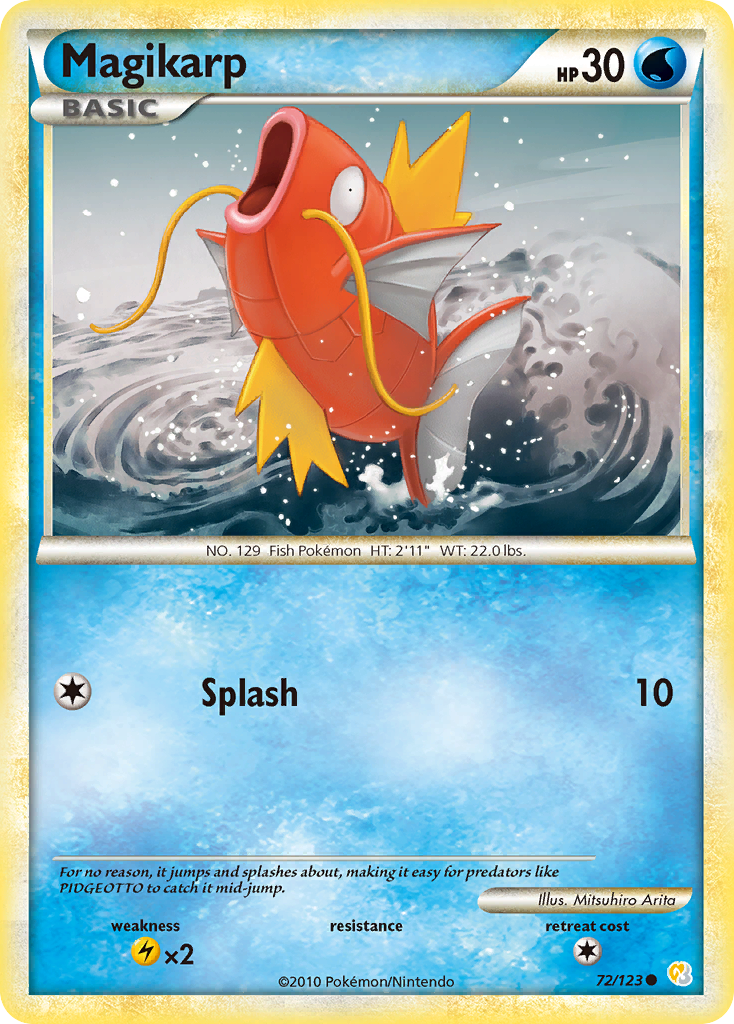 Magikarp (72/123) [HeartGold & SoulSilver: Base Set] | Jomio and Rueliete's Cards and Comics