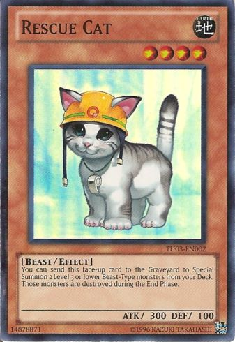 Rescue Cat [TU03-EN002] Super Rare | Jomio and Rueliete's Cards and Comics
