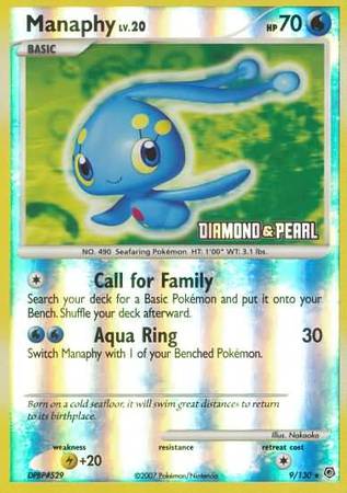 Manaphy (9/130) [Burger King Promos: 2008 Collection] | Jomio and Rueliete's Cards and Comics