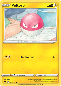 Voltorb (045/185) [Sword & Shield: Vivid Voltage] | Jomio and Rueliete's Cards and Comics