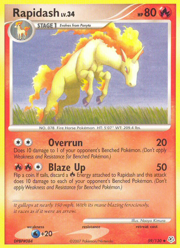 Rapidash (59/130) [Diamond & Pearl: Base Set] | Jomio and Rueliete's Cards and Comics