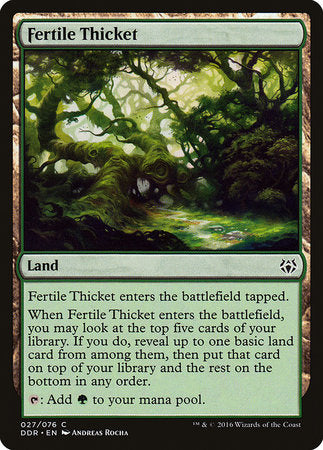 Fertile Thicket [Duel Decks: Nissa vs. Ob Nixilis] | Jomio and Rueliete's Cards and Comics