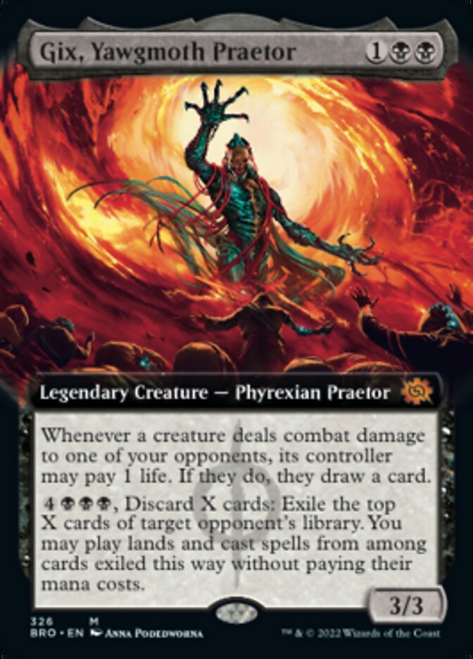 Gix, Yawgmoth Praetor (Extended Art) [The Brothers' War] | Jomio and Rueliete's Cards and Comics