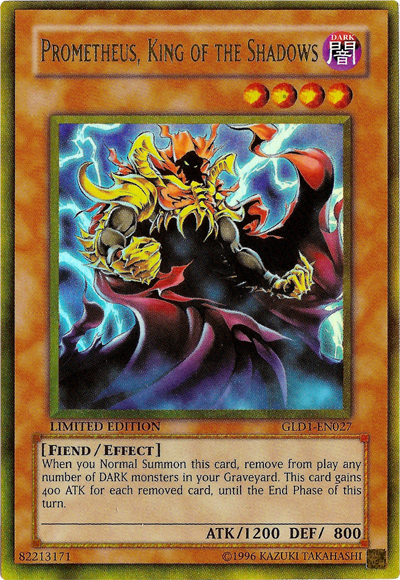 Prometheus, King of the Shadows [GLD1-EN027] Gold Rare | Jomio and Rueliete's Cards and Comics
