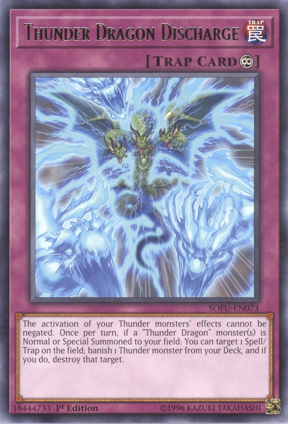 Thunder Dragon Discharge [SOFU-EN073] Rare | Jomio and Rueliete's Cards and Comics