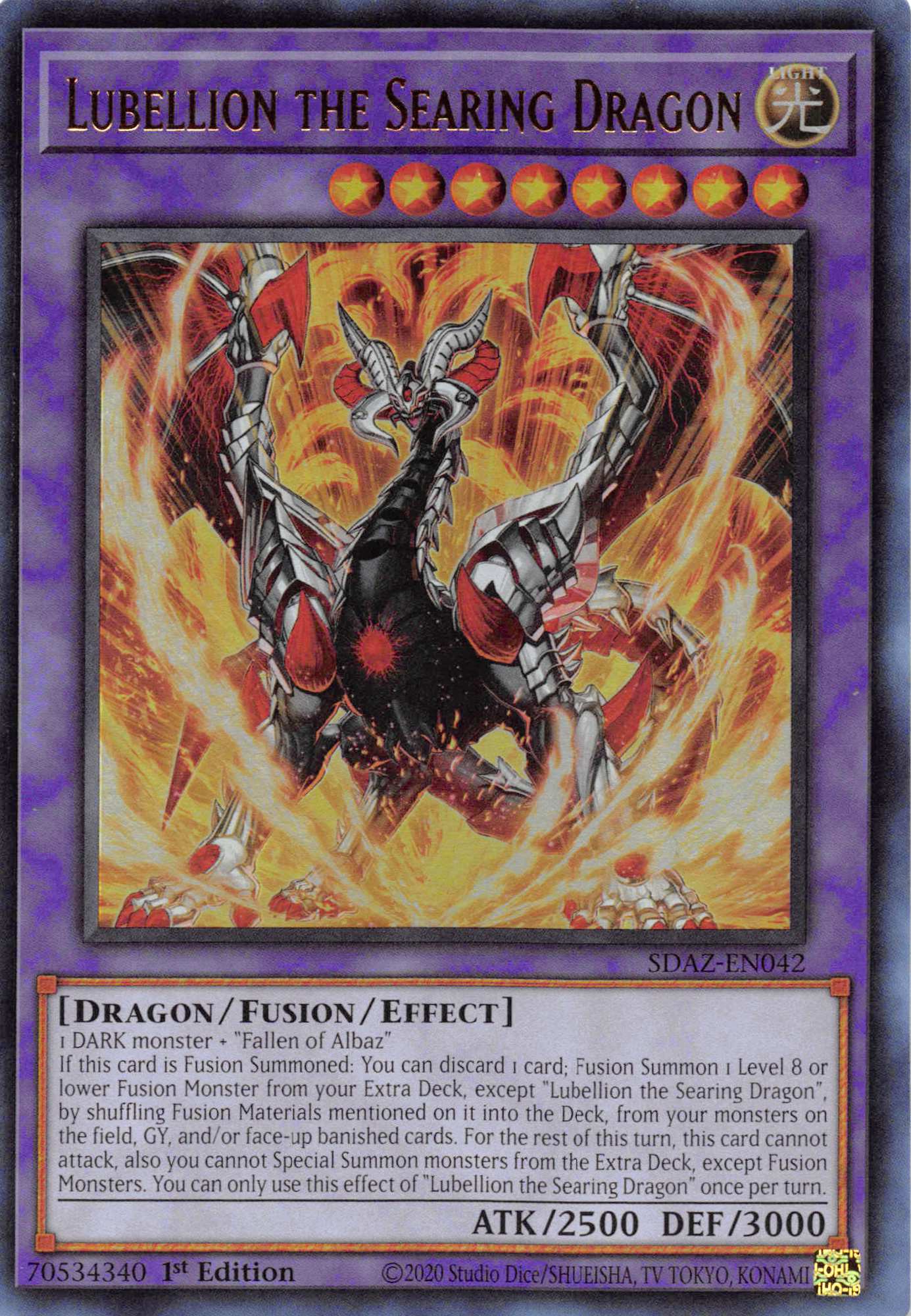 Lubellion the Searing Dragon [SDAZ-EN042] Ultra Rare | Jomio and Rueliete's Cards and Comics