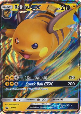 Raichu GX (SM213) (Jumbo Card) [Sun & Moon: Black Star Promos] | Jomio and Rueliete's Cards and Comics