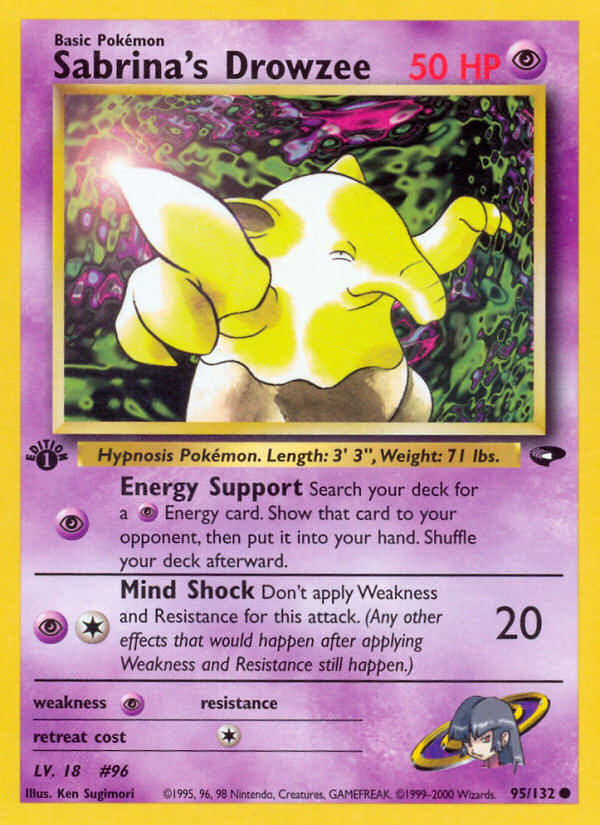 Sabrina's Drowzee (95/132) [Gym Challenge 1st Edition] | Jomio and Rueliete's Cards and Comics