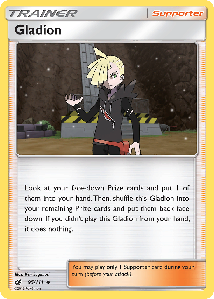 Gladion (95/111) [Sun & Moon: Crimson Invasion] | Jomio and Rueliete's Cards and Comics