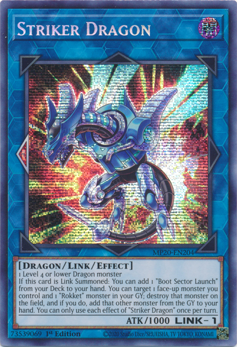 Striker Dragon [MP20-EN204] Prismatic Secret Rare | Jomio and Rueliete's Cards and Comics