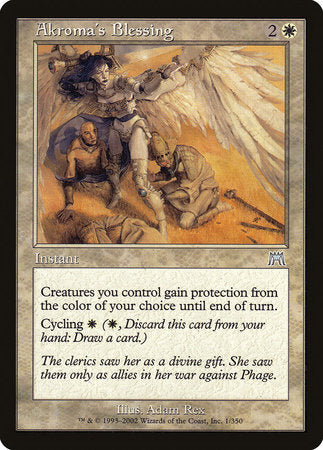 Akroma's Blessing [Onslaught] | Jomio and Rueliete's Cards and Comics