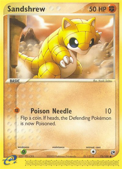 Sandshrew (75/100) [EX: Sandstorm] | Jomio and Rueliete's Cards and Comics