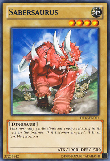Sabersaurus (Blue) [DL16-EN001] Rare | Jomio and Rueliete's Cards and Comics