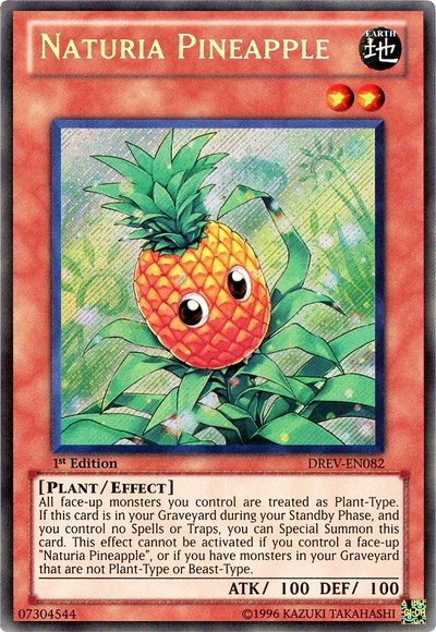 Naturia Pineapple [DREV-EN082] Secret Rare | Jomio and Rueliete's Cards and Comics