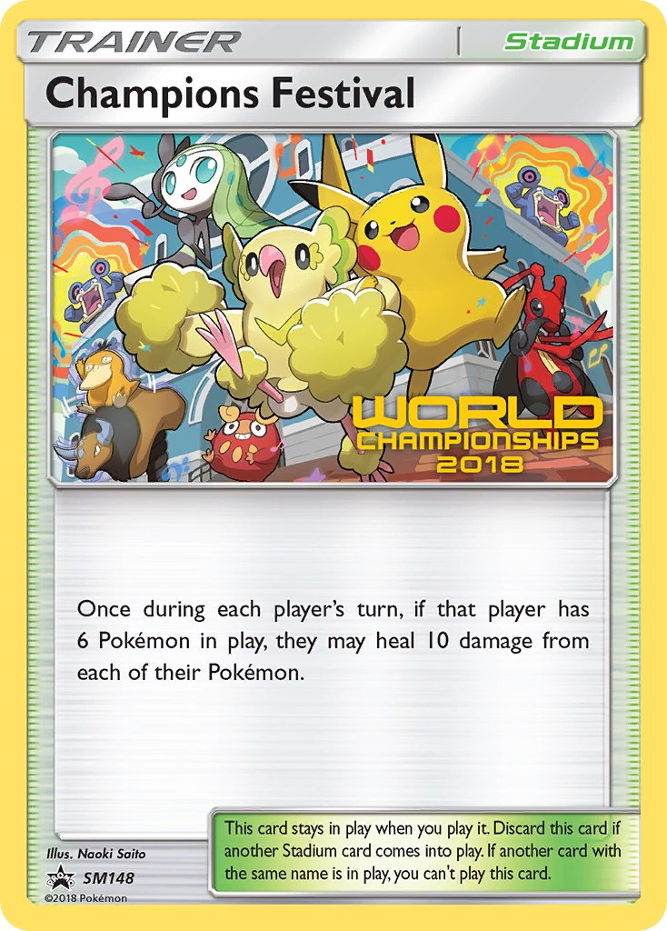 Champions Festival (SM148) (2018 Top Quarter Finalist) [Sun & Moon: Black Star Promos] | Jomio and Rueliete's Cards and Comics
