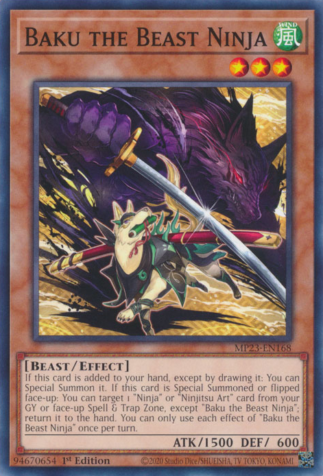 Baku the Beast Ninja [MP23-EN168] Common | Jomio and Rueliete's Cards and Comics