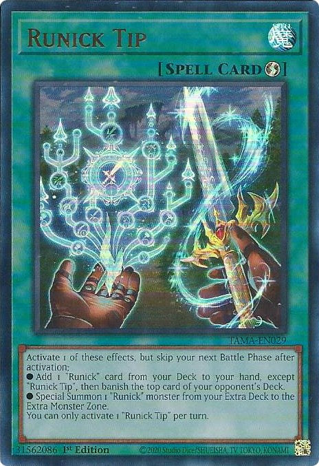 Runick Tip [TAMA-EN029] Ultra Rare | Jomio and Rueliete's Cards and Comics