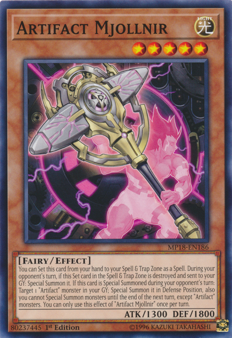 Artifact Mjollnir [MP18-EN186] Common | Jomio and Rueliete's Cards and Comics