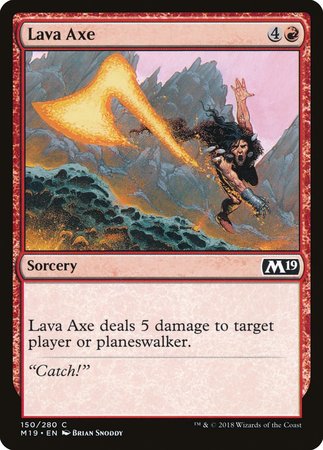 Lava Axe [Core Set 2019] | Jomio and Rueliete's Cards and Comics