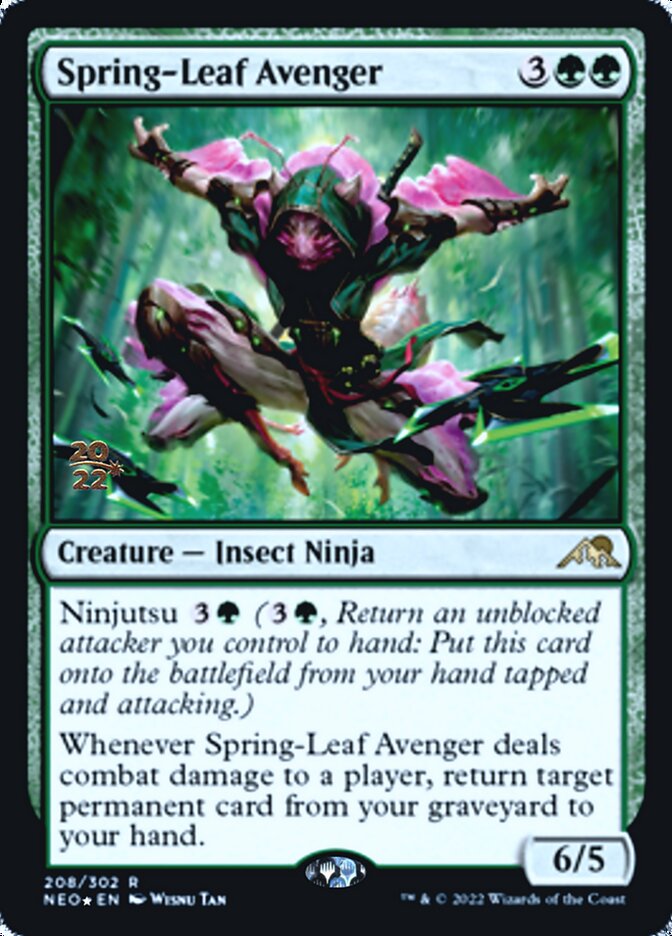 Spring-Leaf Avenger [Kamigawa: Neon Dynasty Prerelease Promos] | Jomio and Rueliete's Cards and Comics