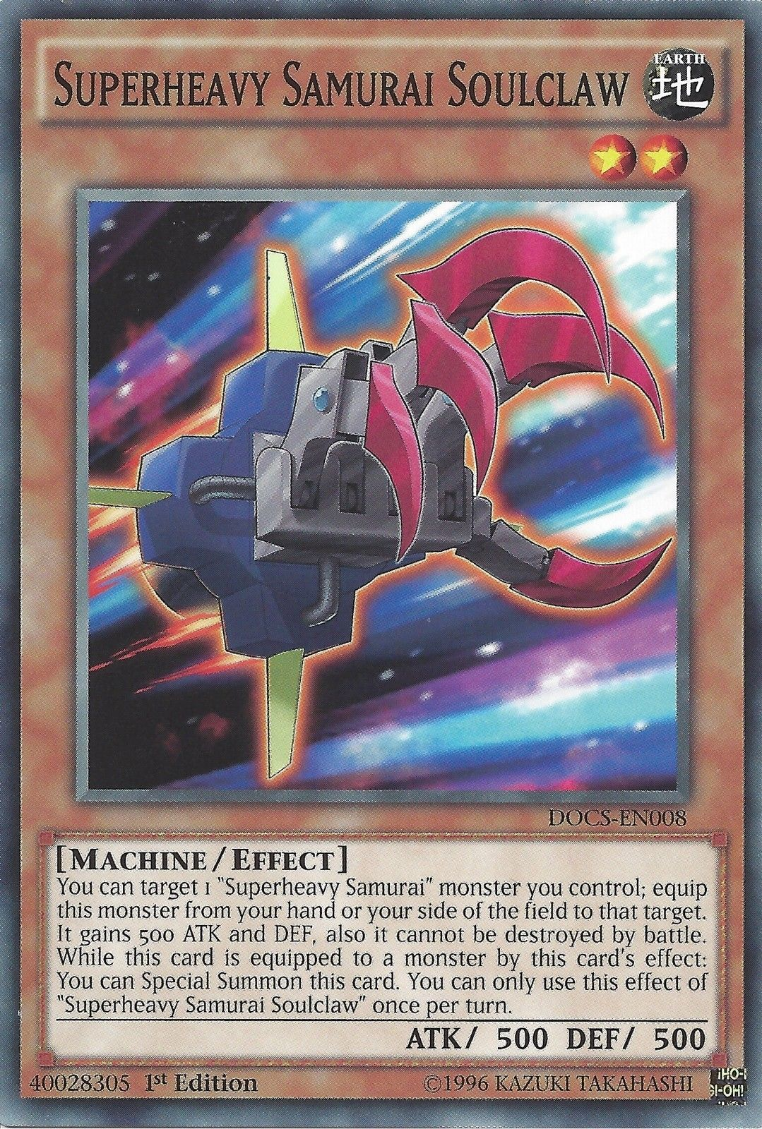 Superheavy Samurai Soulclaw [DOCS-EN008] Common | Jomio and Rueliete's Cards and Comics