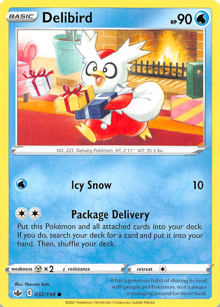 Delibird (032/198) [Sword & Shield: Chilling Reign] | Jomio and Rueliete's Cards and Comics