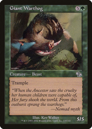 Giant Warthog [Judgment] | Jomio and Rueliete's Cards and Comics