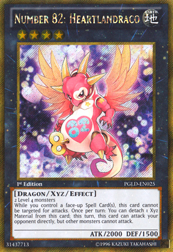 Number 82: Heartlandraco [PGLD-EN025] Gold Secret Rare | Jomio and Rueliete's Cards and Comics