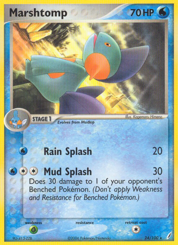 Marshtomp (24/100) [EX: Crystal Guardians] | Jomio and Rueliete's Cards and Comics