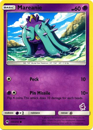 Mareanie (105/214) (Mewtwo Deck) [Battle Academy 2020] | Jomio and Rueliete's Cards and Comics
