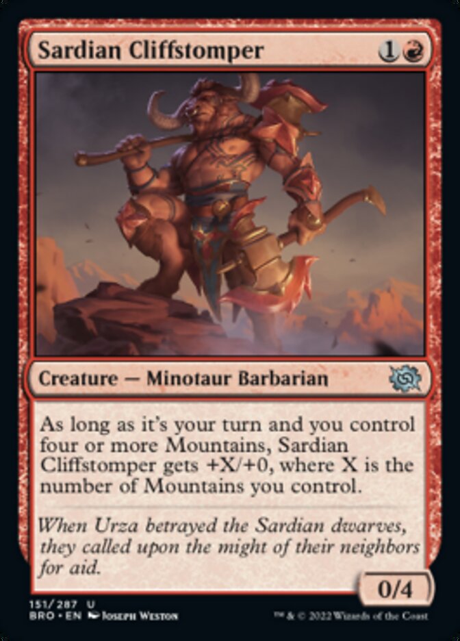 Sardian Cliffstomper [The Brothers' War] | Jomio and Rueliete's Cards and Comics
