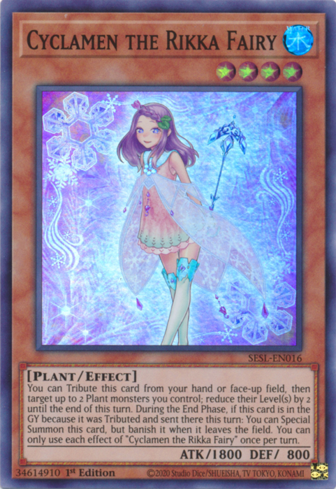 Cyclamen the Rikka Fairy [SESL-EN016] Super Rare | Jomio and Rueliete's Cards and Comics