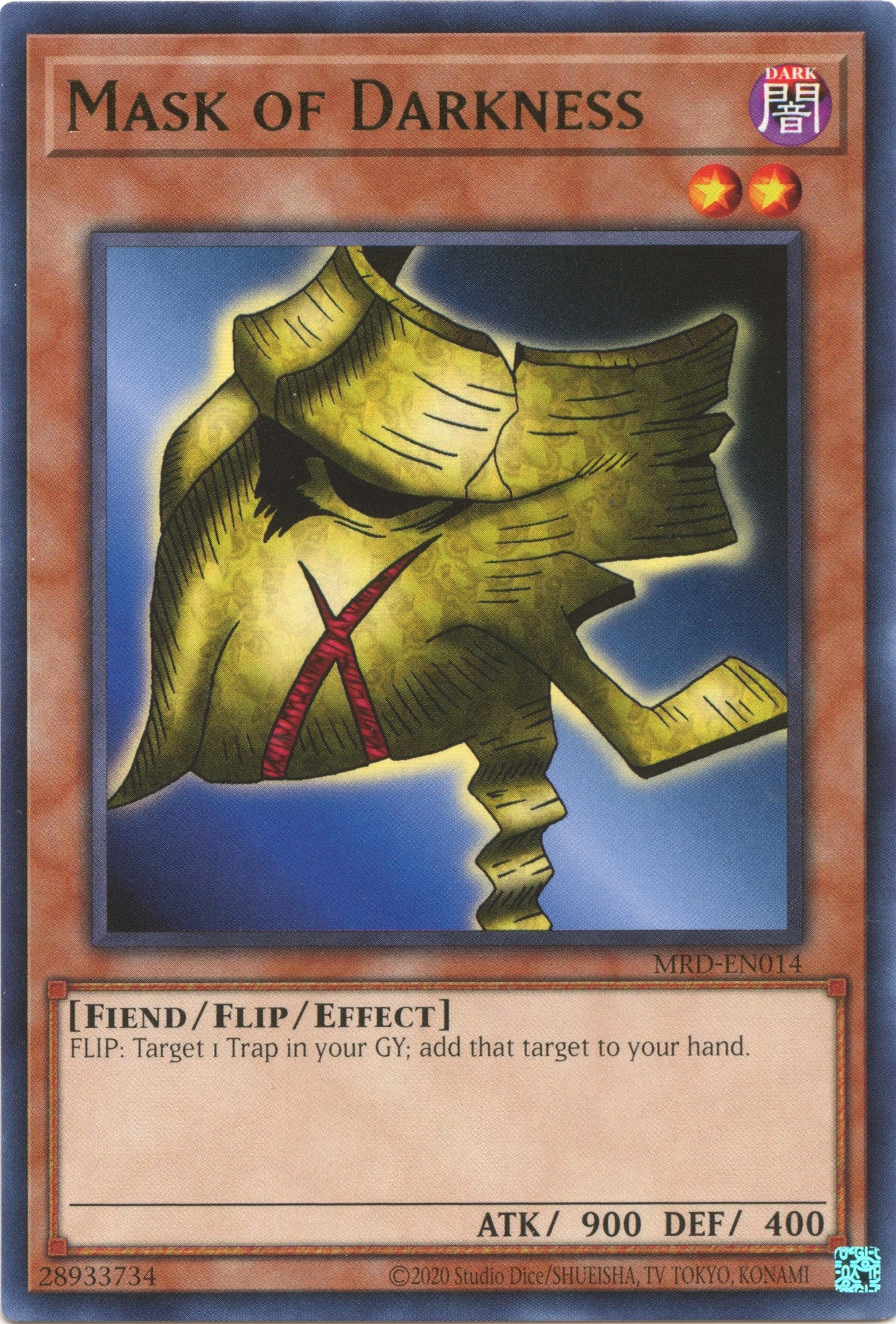 Mask of Darkness (25th Anniversary) [MRD-EN014] Rare | Jomio and Rueliete's Cards and Comics