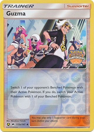 Guzma (115a/147) (Regional Championship Promo) [Sun & Moon: Burning Shadows] | Jomio and Rueliete's Cards and Comics